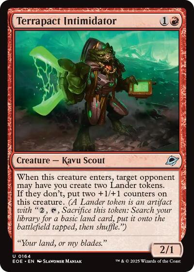 Terrapact Intimidator (Edge of Eternities) Light Play Foil