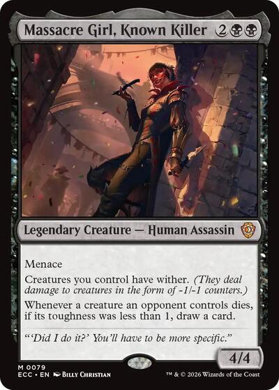 Massacre Girl, Known Killer (Commander: Lorwyn Eclipsed) Near Mint