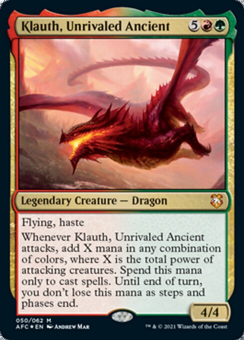 Klauth, Unrivaled Ancient (Commander 2021 Forgotten Realms) Light Play Foil