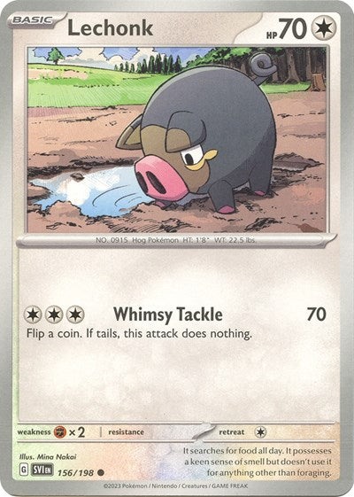 Lechonk - 156 (Scarlet and Violet: Base Set) Light Play