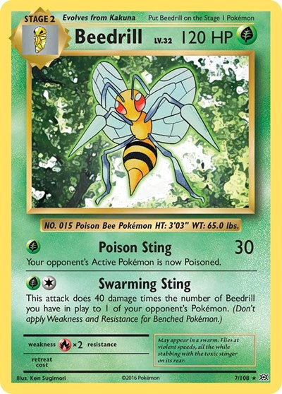 Beedrill (XY - Evolutions) Light Play