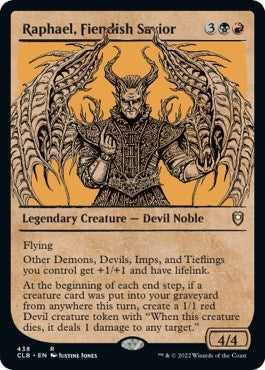 Raphael, Fiendish Savior (Showcase) (Commander Legends: Battle for Baldur's Gate) Light Play