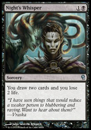 Night's Whisper (Duel Decks: Jace vs Vraska) Damaged / Poor