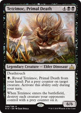 Tetzimoc, Primal Death (Rivals of Ixalan) Light Play