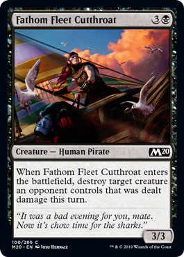 Fathom Fleet Cutthroat (Magic 2020 Core Set) Medium Play