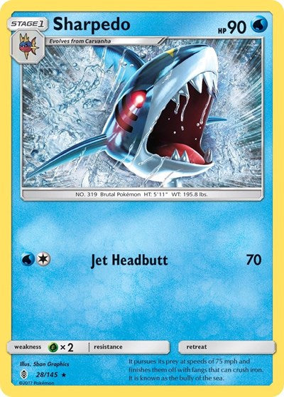 Sharpedo (SM - Guardians Rising) Medium Play