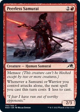 Peerless Samurai (Kamigawa: Neon Dynasty) Light Play