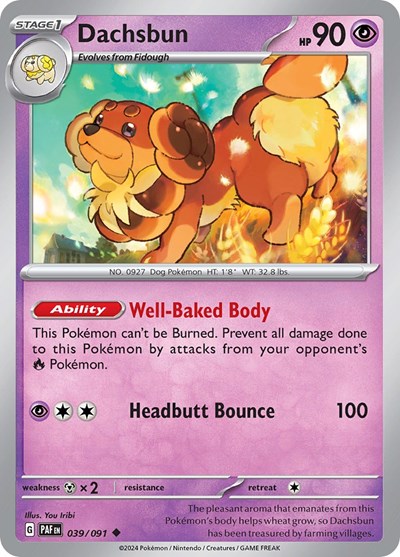 Dachsbun (SV: Paldean Fates) Light Play Reverse Holofoil