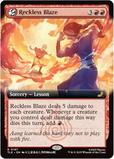 Reckless Blaze (Extended Art) (Avatar: The Last Airbender: Eternal-Legal) Light Play Foil