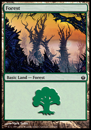 Forest (155) (Mirrodin Besieged) Light Play