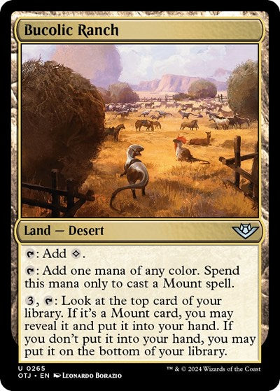 Bucolic Ranch (Outlaws of Thunder Junction) Light Play Foil