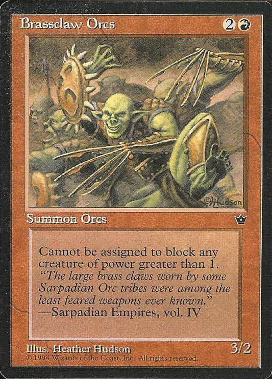 Brassclaw Orcs (Hudson) (Fallen Empires) Light Play