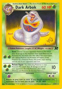 Dark Arbok (W Stamped) (WoTC Promo) Damaged / Poor