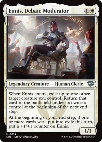 Ennis, Debate Moderator (Secrets of Strixhaven) Light Play Foil
