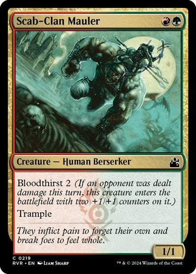 Scab-Clan Mauler (Ravnica Remastered) Light Play