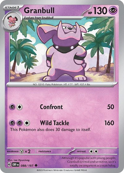 Granbull (Scarlet and  Violet: Obsidian Flames) Light Play