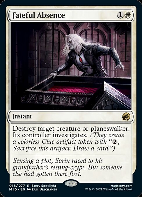 Fateful Absence (Innistrad: Midnight Hunt) Light Play