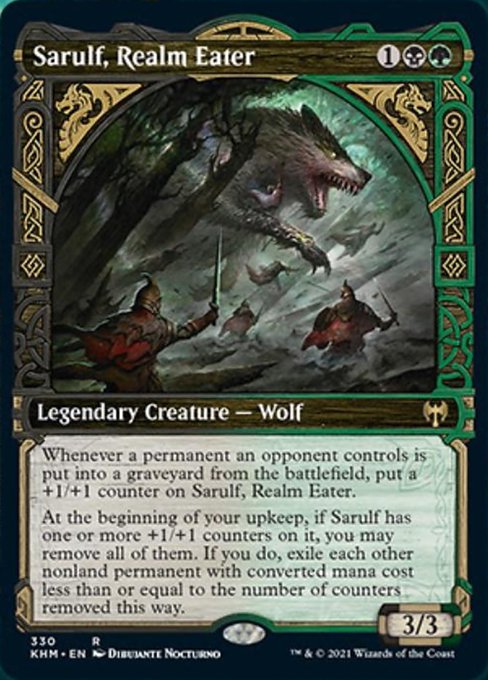 Sarulf, Realm Eater (Showcase) (Kaldheim) Light Play