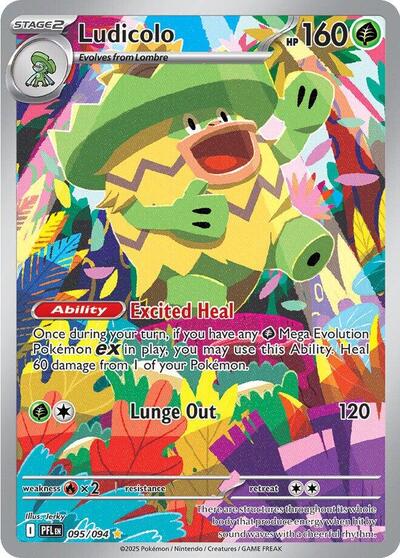 Ludicolo - 095 (ME02: Phantasmal Flames) Light Play Holofoil
