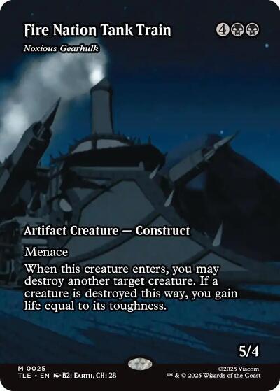 Fire Nation Tank Train - Noxious Gearhulk (Borderless) (Avatar: The Last Airbender: Eternal-Legal) Light Play Foil