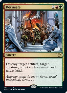 Decimate (Commander: Kamigawa: Neon Dynasty) Light Play