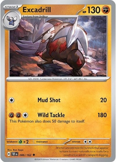 Excadrill - 086 (SV05: Temporal Forces) Light Play Reverse Holofoil