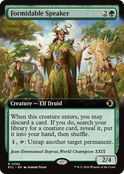 Formidable Speaker (Extended Art) (Lorwyn Eclipsed) Light Play Foil