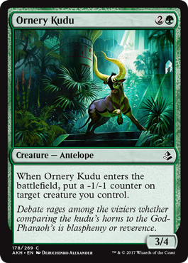 Ornery Kudu (Amonkhet) Light Play Foil