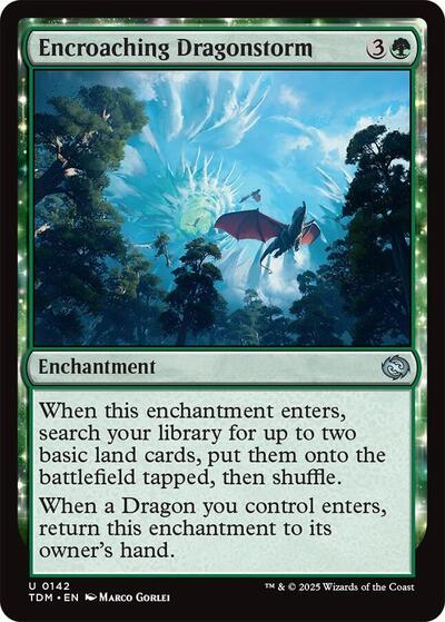 Encroaching Dragonstorm (Tarkir: Dragonstorm) Light Play