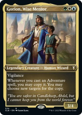 Gorion, Wise Mentor (Etched Foil) (Commander Legends: Battle for Baldur's Gate) Light Play Foil