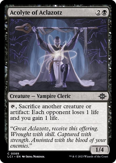 Acolyte of Aclazotz (The Lost Caverns of Ixalan) Light Play Foil