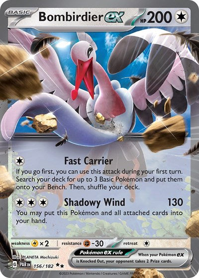 Bombirdier ex (Scarlet and Violet: Paradox Rift) Near Mint Holofoil