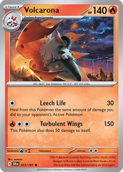 Volcarona (SV08: Surging Sparks) Light Play
