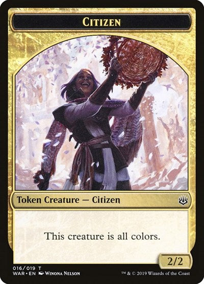 Citizen Token (War of the Spark) Light Play