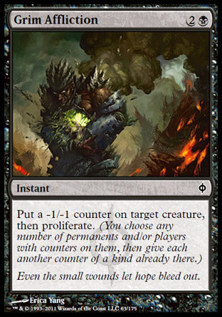 Grim Affliction (New Phyrexia) Heavy Play