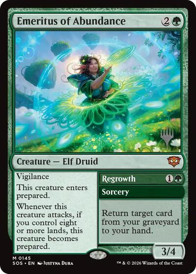 Emeritus of Abundance (Promo Pack: Secrets of Strixhaven) Light Play