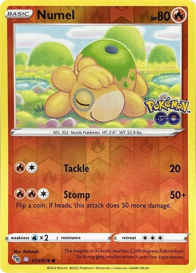 Numel (Peelable Ditto) (Pokemon GO) Light Play Reverse Holofoil