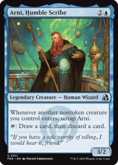 Arni, Humble Scribe (Reality Fracture) Light Play Foil