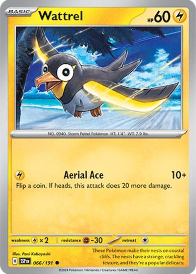 Wattrel (SV08: Surging Sparks) Light Play Reverse Holofoil