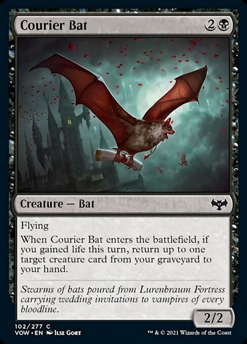 Courier Bat (Innistrad: Crimson Vow) Light Play Foil
