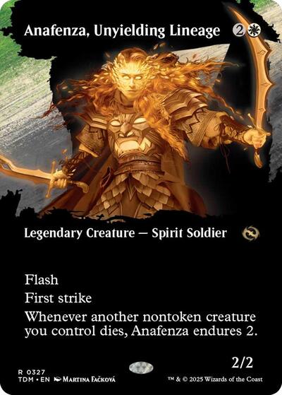 Anafenza, Unyielding Lineage (Borderless) (Tarkir: Dragonstorm) Light Play Foil