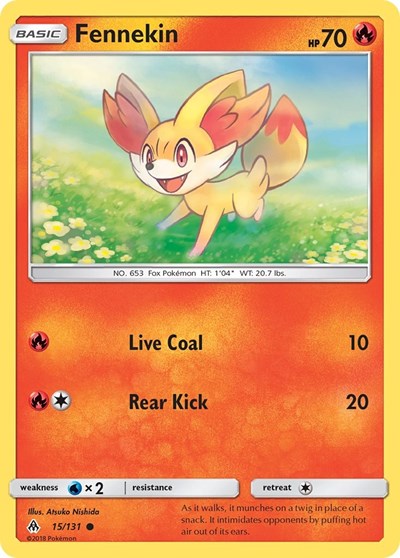 Fennekin (15) (SM - Forbidden Light) Medium Play