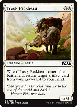 Trusty Packbeast (Magic 2019 Core Set) Light Play