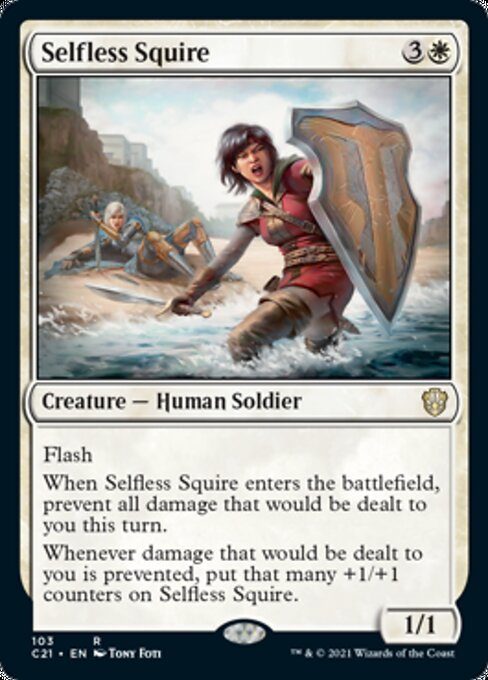 Selfless Squire (Commander 2021 Strixhaven) Light Play