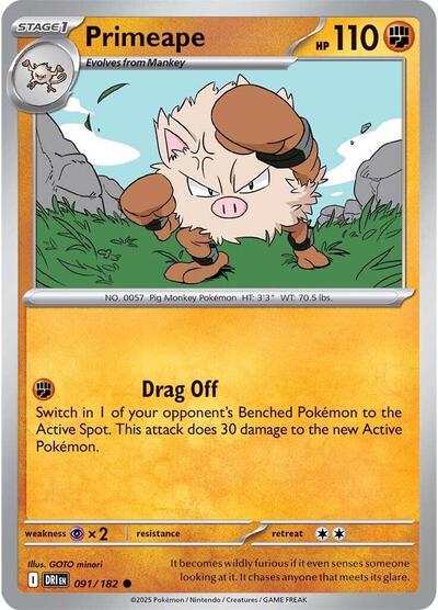 Primeape (SV10: Destined Rivals) Light Play