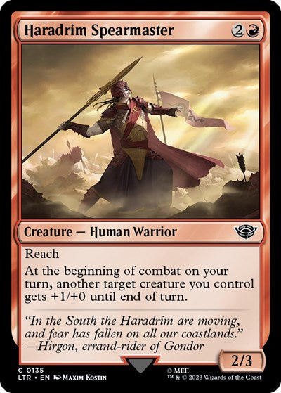 Haradrim Spearmaster (Universes Beyond: The Lord of the Rings: Tales of Middle-earth) Light Play Foil