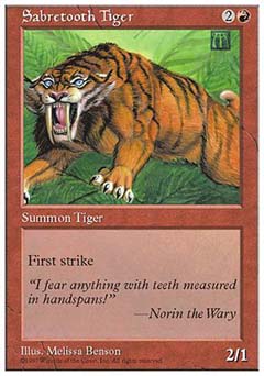 Sabretooth Tiger (5th Edition) Light Play