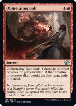 Obliterating Bolt (The Brothers' War) Light Play Foil
