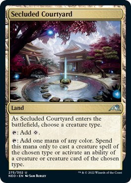 Secluded Courtyard (Kamigawa: Neon Dynasty) Light Play Foil