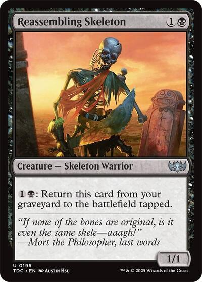 Reassembling Skeleton (Commander: Tarkir: Dragonstorm) Light Play
